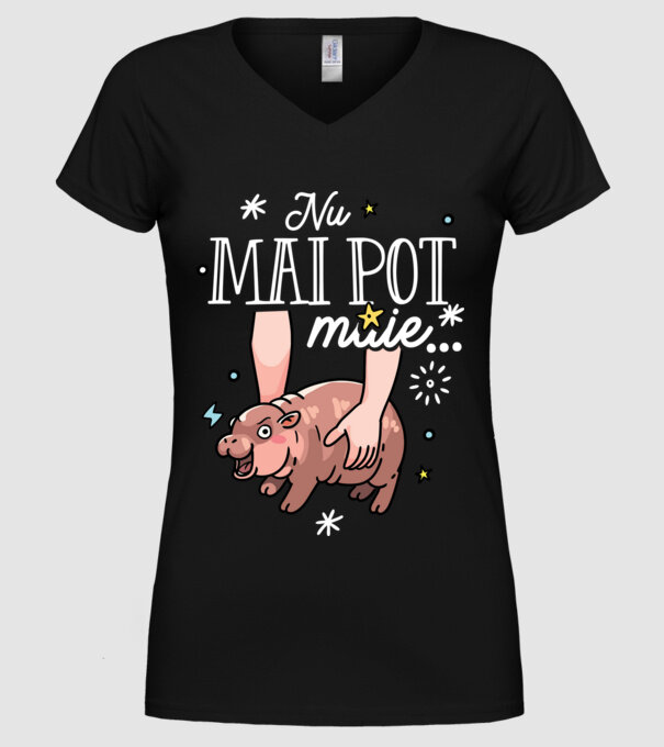 Nu mai pot muie... model negru pe tricou