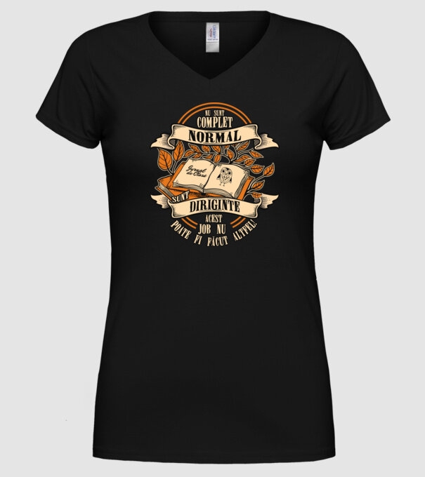 nu sunt complet normal - sunt diriginte acest job nu poate fi făcut altfel! model negru pe tricou