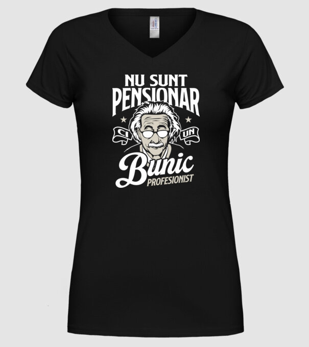 Nu sunt pensionar, ci un bunic profesionist model negru pe tricou