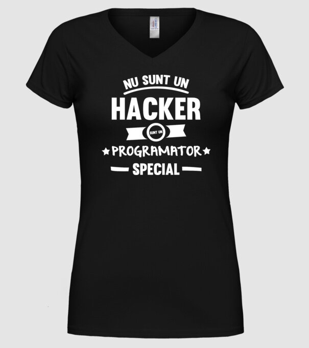 Nu sunt un hacker, sunt un programator special model negru pe tricou
