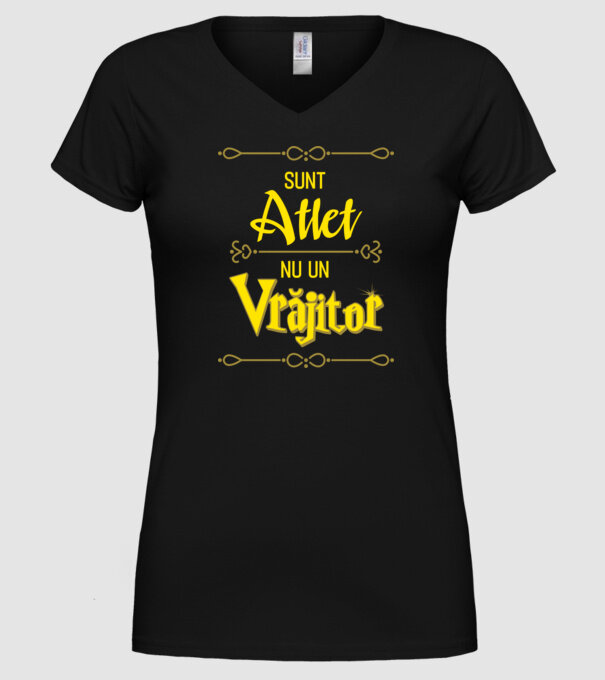 Sunt ATLET, nu un vrăjitor model negru pe tricou