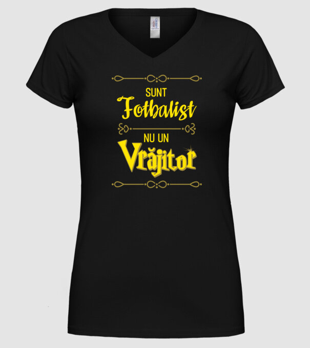 sunt fotbalist, nu un vrăjitor model negru pe tricou