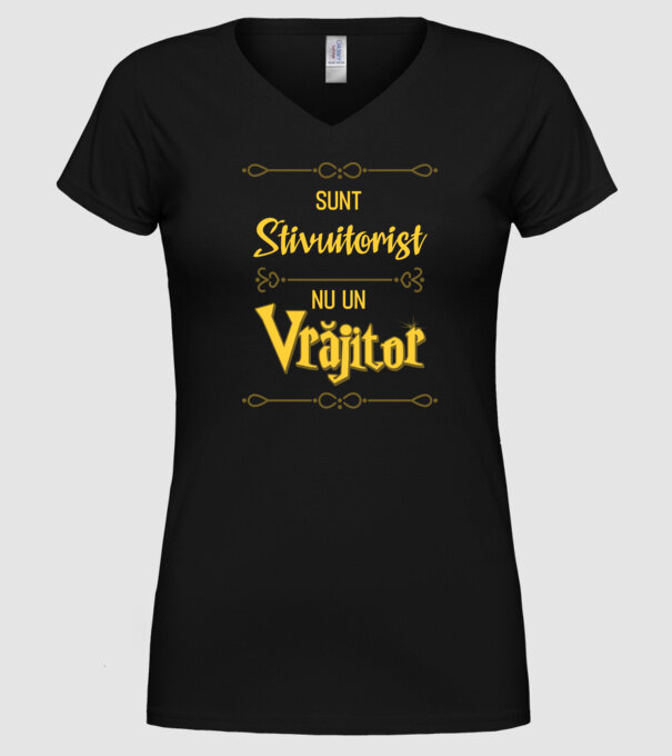Sunt stivuitorist, nu un vrăjitor model negru pe tricou