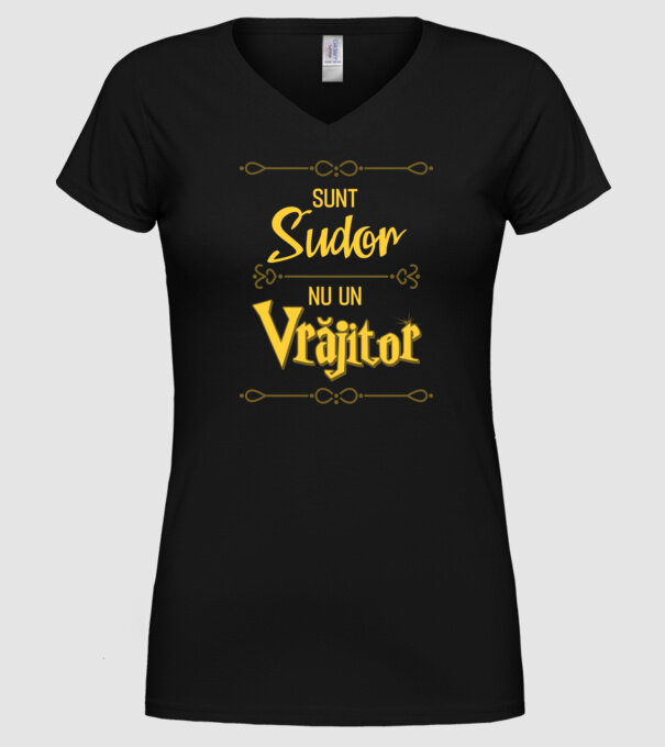 Sunt sudor, nu un vrăjitor model negru pe tricou