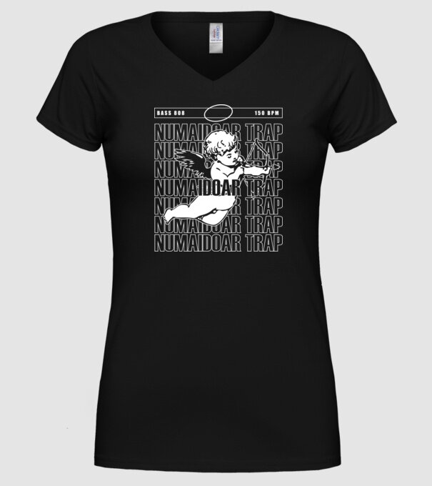 numaidoar trap model negru pe tricou