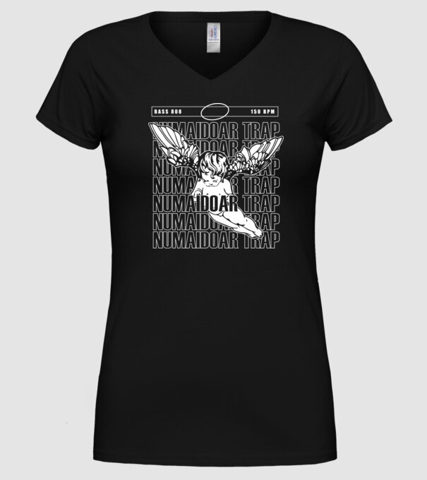 numaidoar trap model negru pe tricou