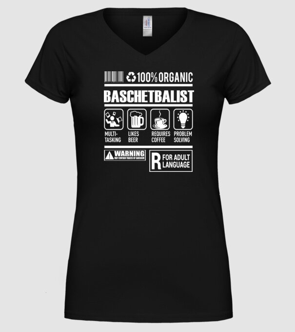 BASCHETBALIST model negru pe tricou