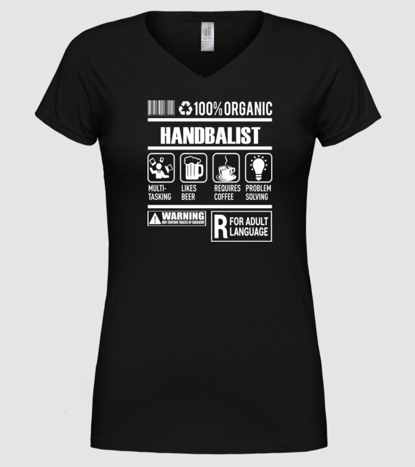HANDBALIST model negru pe tricou