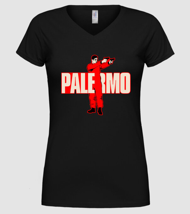palermo la casa de papel model negru pe tricou