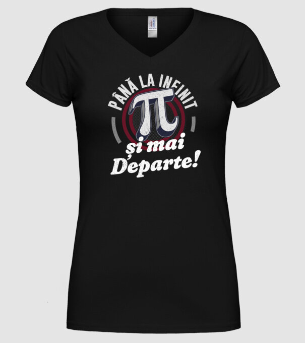 Până la infinit și mai departe! model negru pe tricou