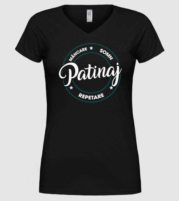 patinaj model negru pe tricou
