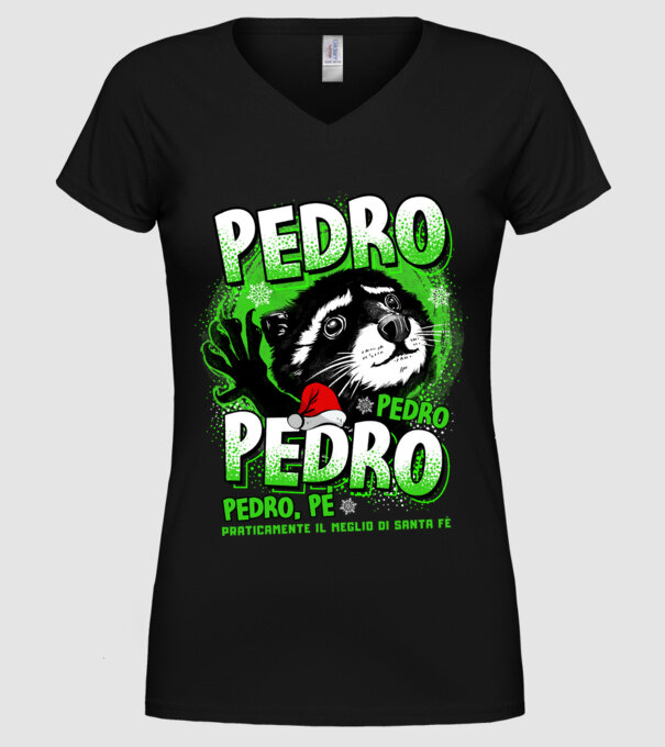 Pedro pedro christmas model negru pe tricou