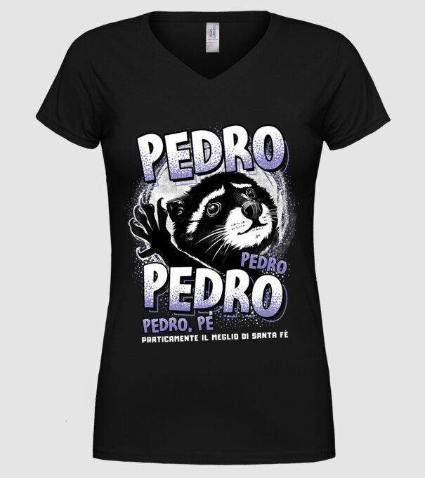 PEDRO PEDRO PEDRO model negru pe tricou