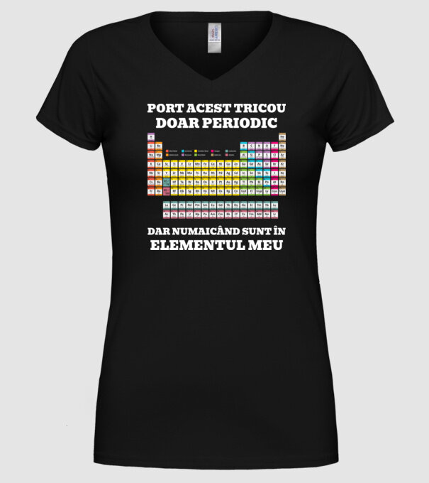 port acest tricou doar periodic, dar numai când sunt în elementul meu model negru pe tricou