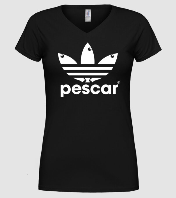 Pescar original model negru pe tricou