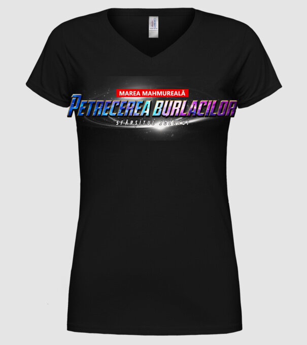 Petrecere de burlac Sfârșitul jocului model negru pe tricou