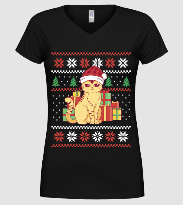 Pisici model negru pe tricou