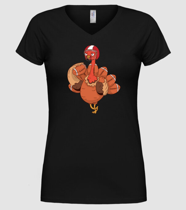 Player Turkey model negru pe tricou