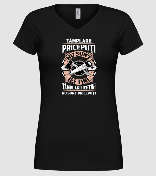 Tâmplarii pricepuți nu sunt ieftini, tâmplarii ieftini nu sunt pricepuți model negru pe tricou