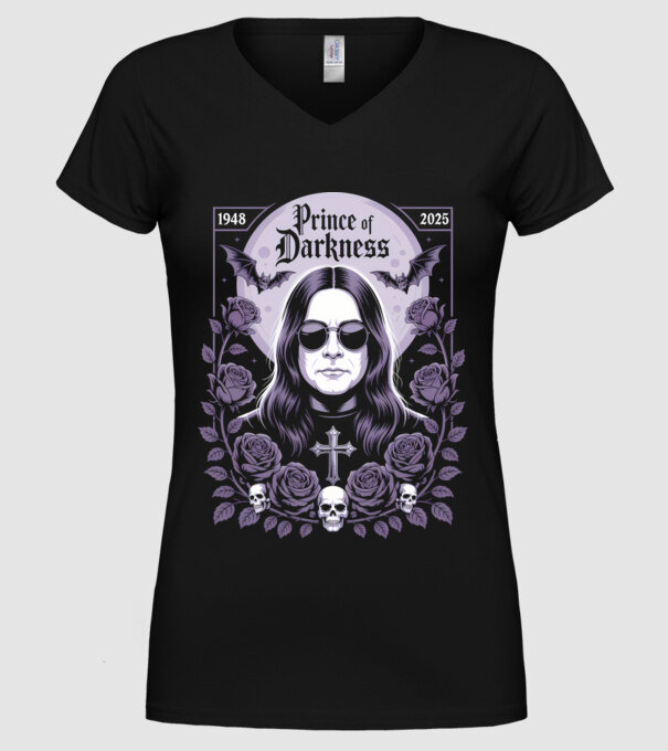 Prince of Darkness model negru pe tricou