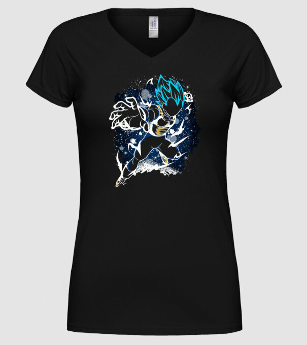 prince vegeta dragonball model negru pe tricou