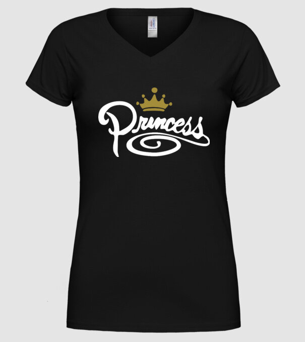 Princess model negru pe tricou