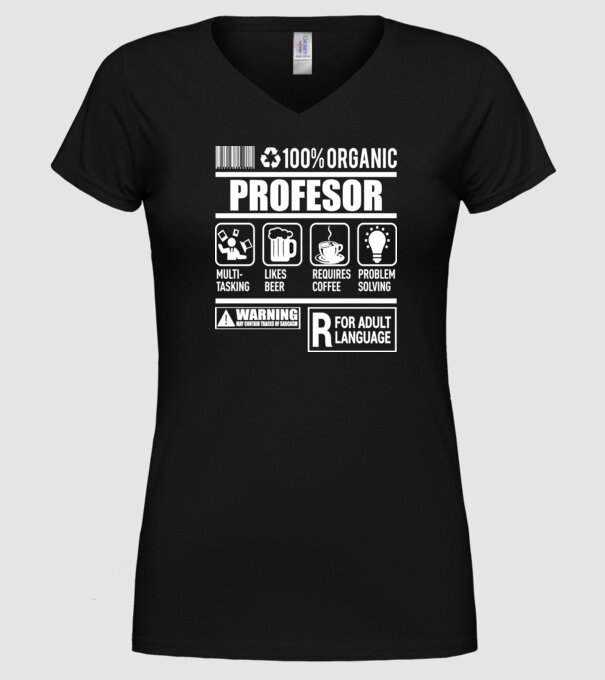 PROFESOR model negru pe tricou