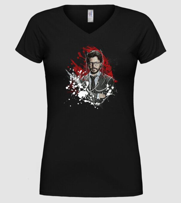 professor poster model negru pe tricou