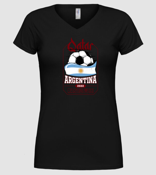 Qatar teams Argentina model negru pe tricou