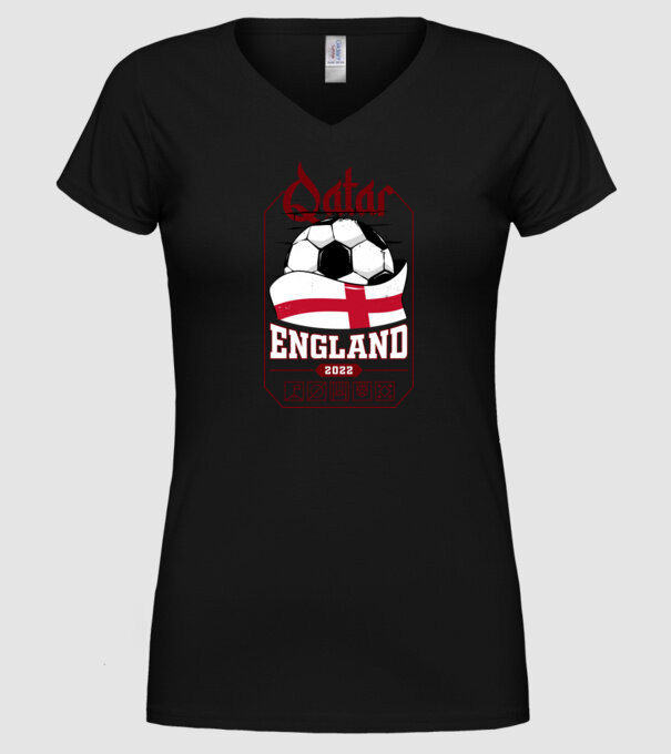 Qatar teams England model negru pe tricou