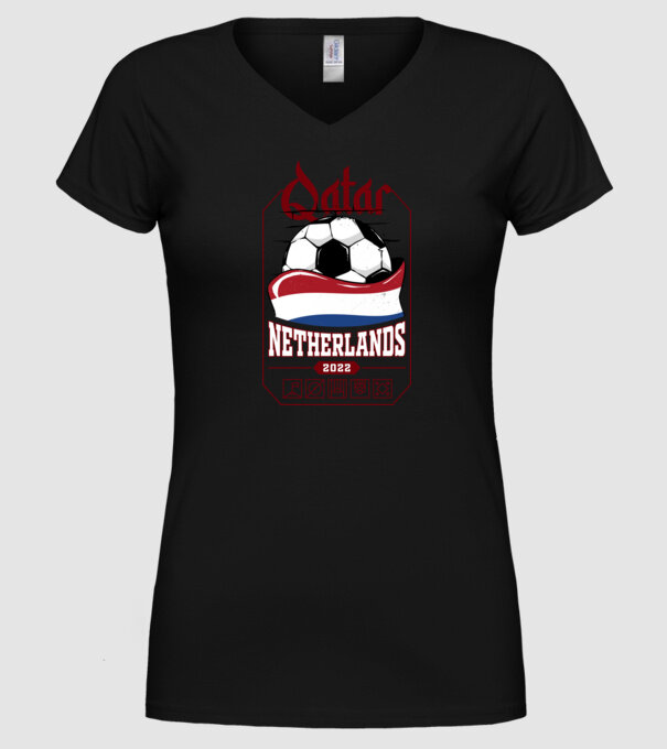 Qatar teams Netherlands model negru pe tricou