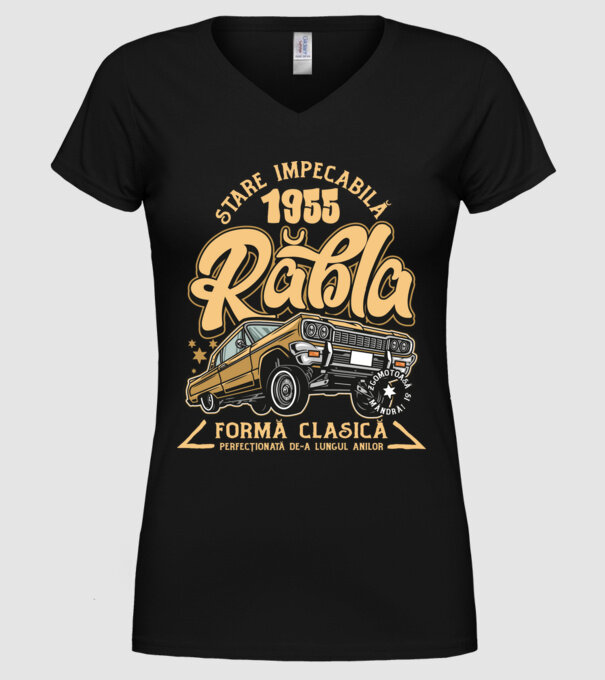Rablă 1955 model negru pe tricou