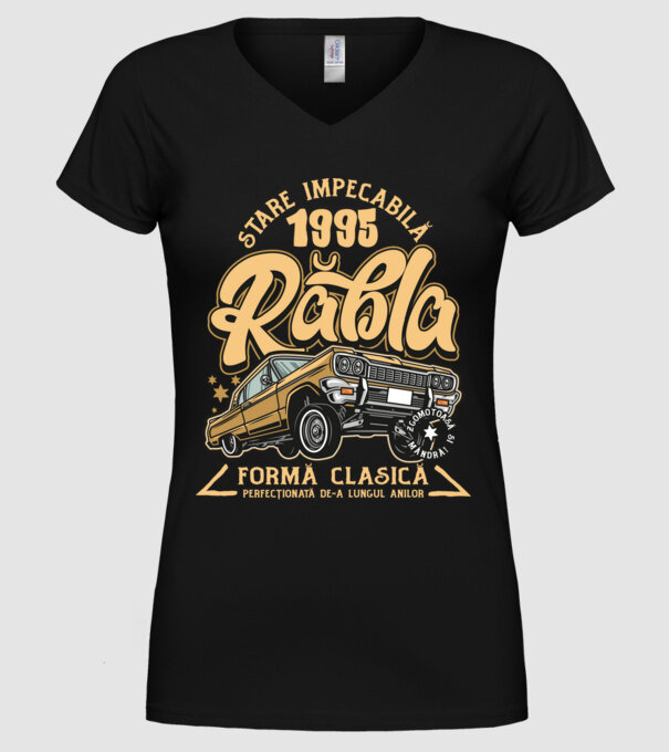 Rablă 1995 model negru pe tricou