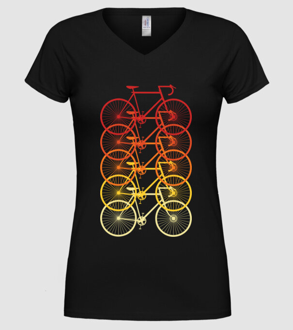 Retro Bike model negru pe tricou