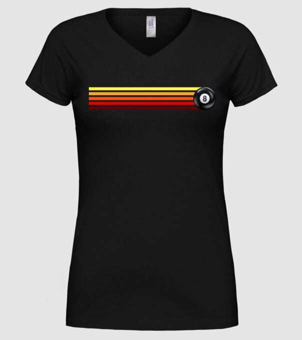 Retro - Vintage 8 ball 2 model negru pe tricou
