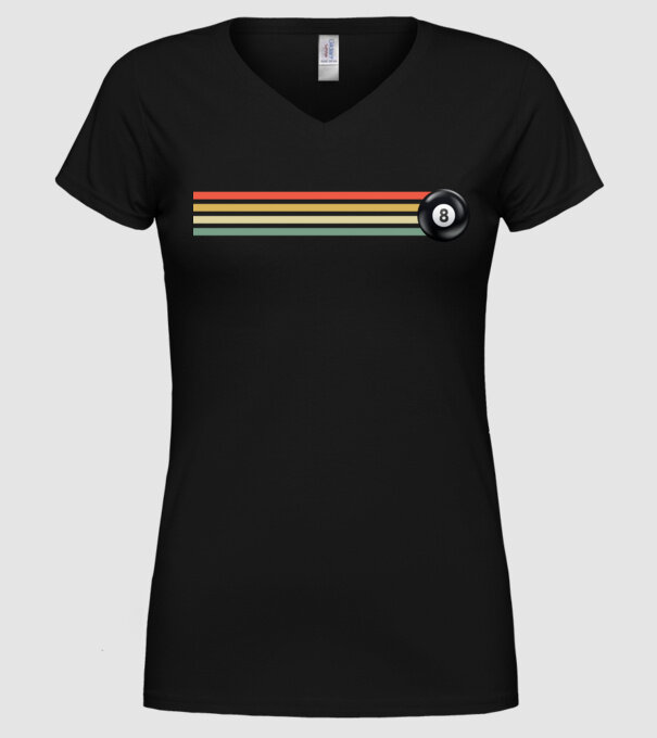 Retro - Vintage 8 ball model negru pe tricou