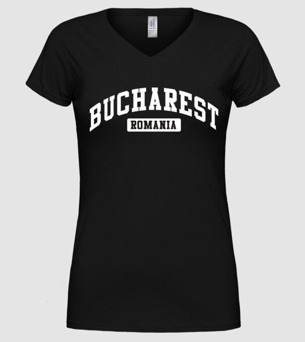 România Bucharest sport model negru pe tricou