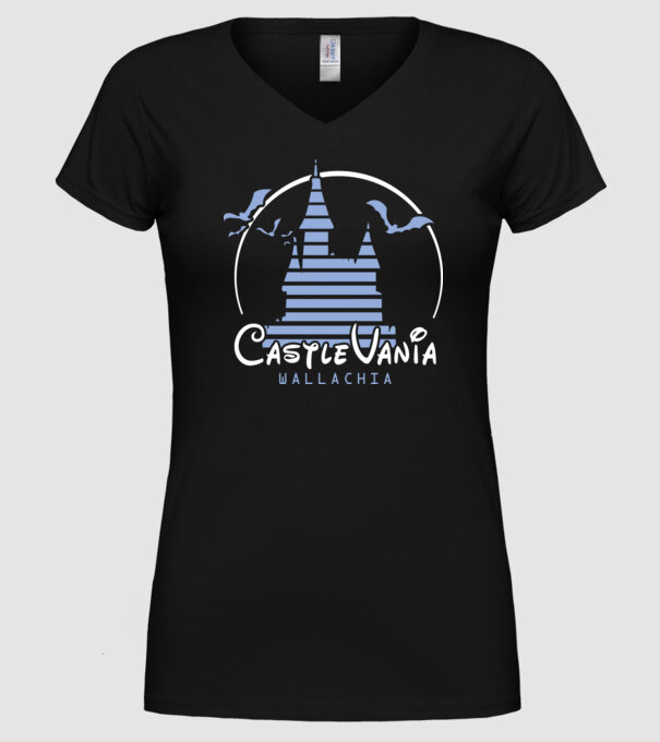 România CastleVania model negru pe tricou