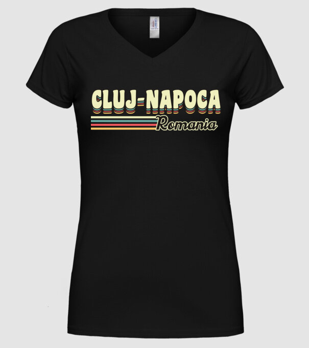 România Cluj-Napoca model negru pe tricou