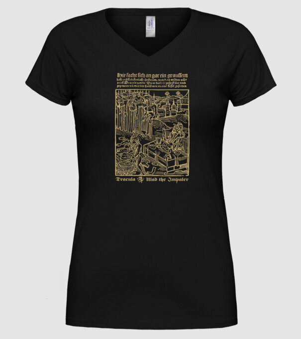 România Dracula model negru pe tricou