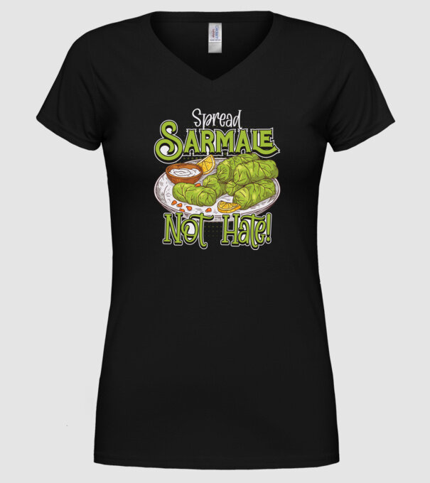 România Sarmale model negru pe tricou