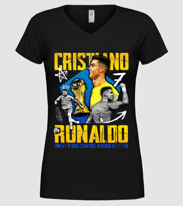 Ronaldo tribute model negru pe tricou