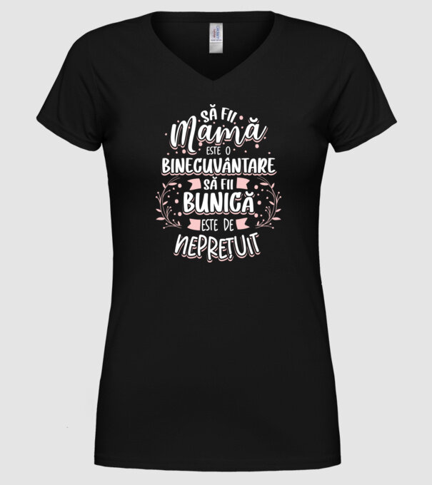 Să fii bunică este neprețuit model negru pe tricou