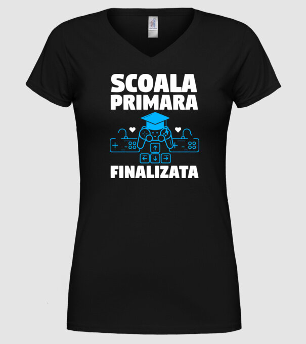 Scoala Primara Finalizata model negru pe tricou