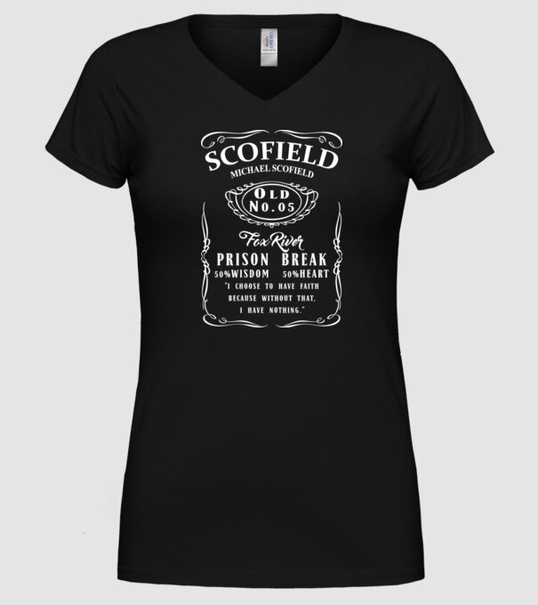 scofield model negru pe tricou