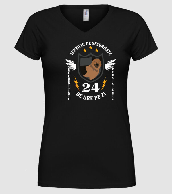 serviciu de securitate - securitate - persistență - 24 de ore pe zi model negru pe tricou
