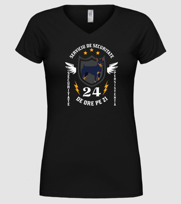 serviciu de securitate - securitate - persistență - 24 de ore pe zi model negru pe tricou