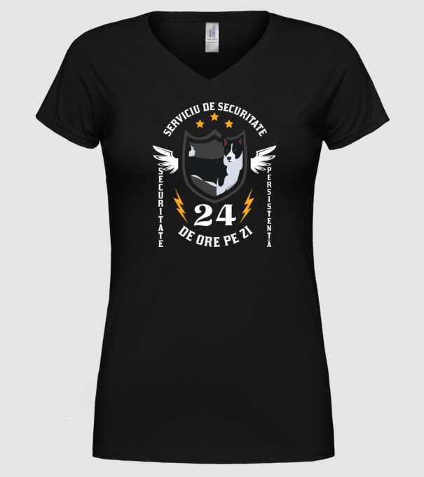 serviciu de securitate - securitate - persistență - 24 de ore pe zi model negru pe tricou