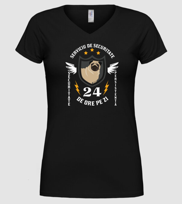 serviciu de securitate - securitate - persistență - 24 de ore pe zi model negru pe tricou