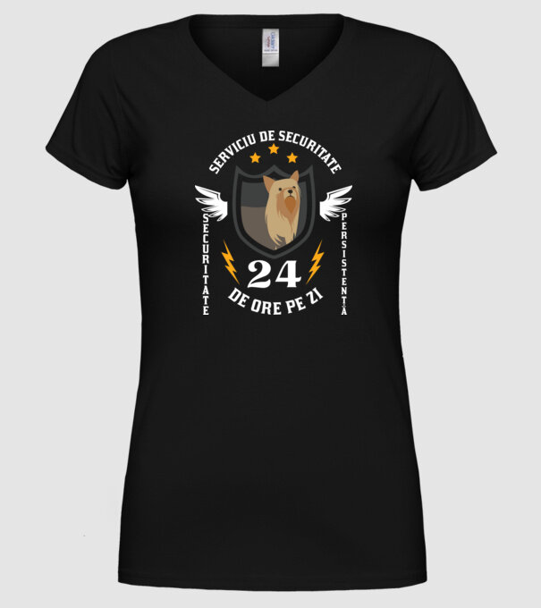 serviciu de securitate - securitate - persistență - 24 de ore pe zi model negru pe tricou